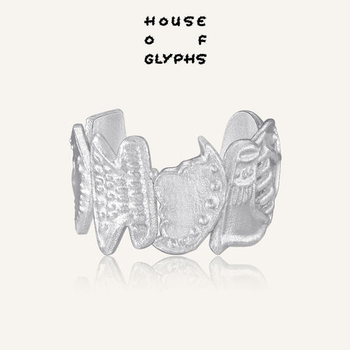 House of Glyphs符界HOG梳妆打扮纳西族东巴文开口戒指