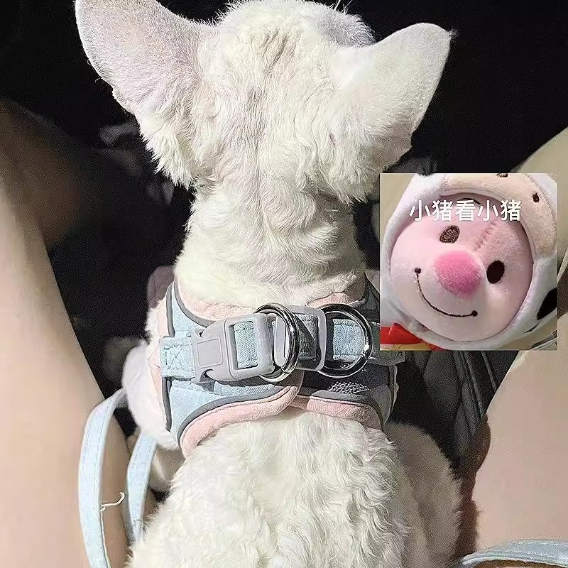 牵引绳猫咪衣服外出遛猫背心式胸背带宠物防挣脱神器小型犬