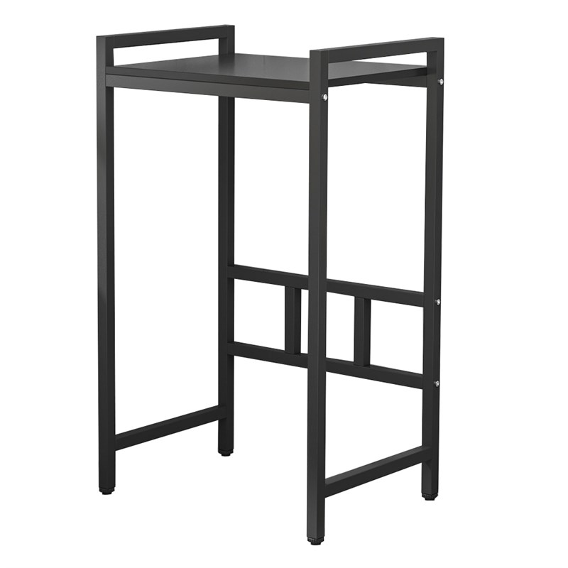 波轮洗衣机上方置物架阳台落地翻盖滚筒收纳架金属免打孔架子