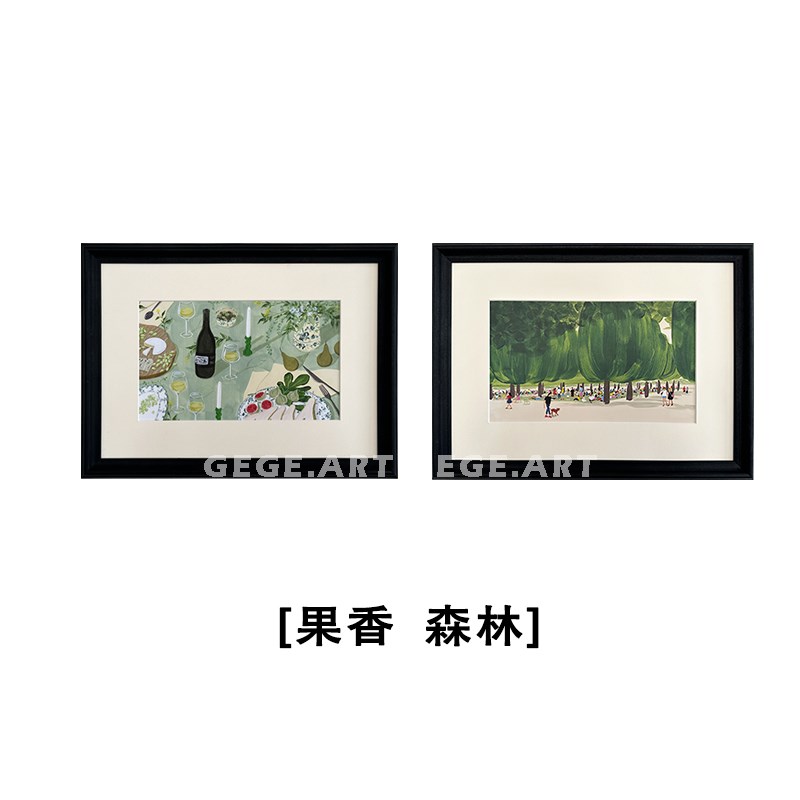gege中古风客厅组合装饰画法式国风沙发背景墙挂画高级感艺术画图片