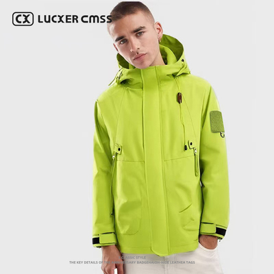 LUKER CMSS春秋季新款夹克衫外套休闲百搭外衣帅气韩版青年男装潮