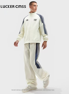 LUKER CMSS情侣款高街潮牌百搭休闲运动套装