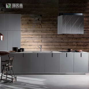 整体橱柜定制厨房极简轻奢现代简约经济型家用Y 新实木全屋定制
