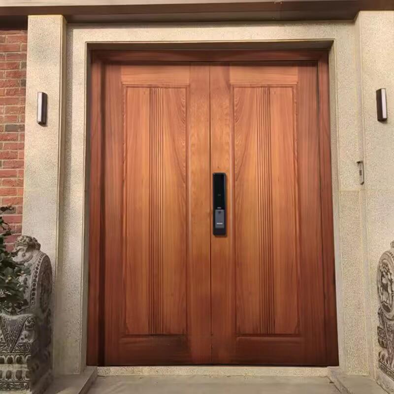 大匠之风高端防盗门柚木大门入户门庭院门菠萝格木门全实木原木门