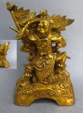 孙悟空纯铜旗开得胜孙悟空铜像大号美猴王斗战胜佛家居摆件