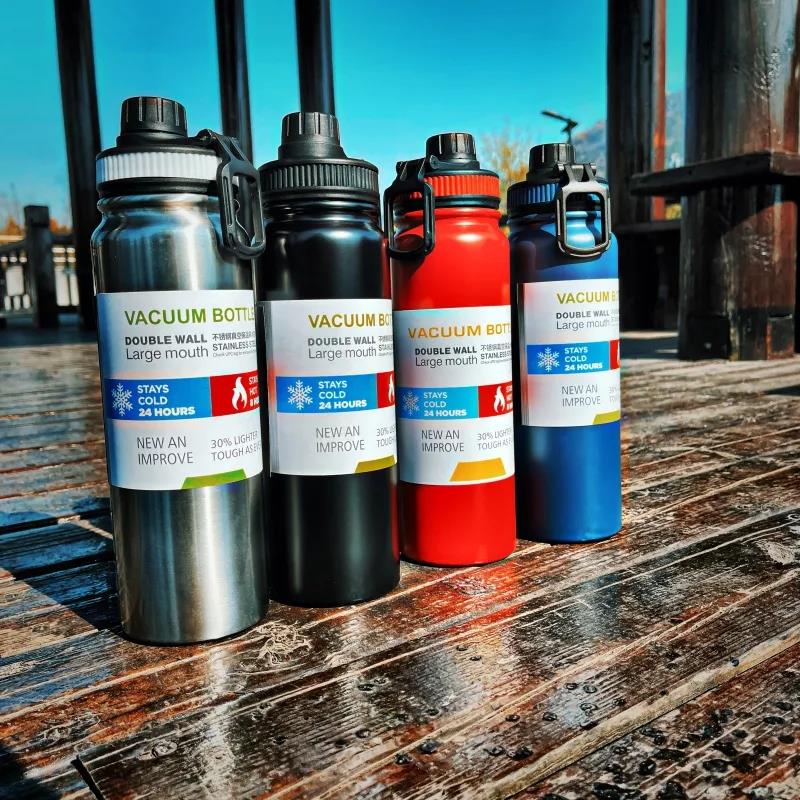 外贸缘单！大容量800ml户外运动水杯！304不锈钢保温水杯水壶