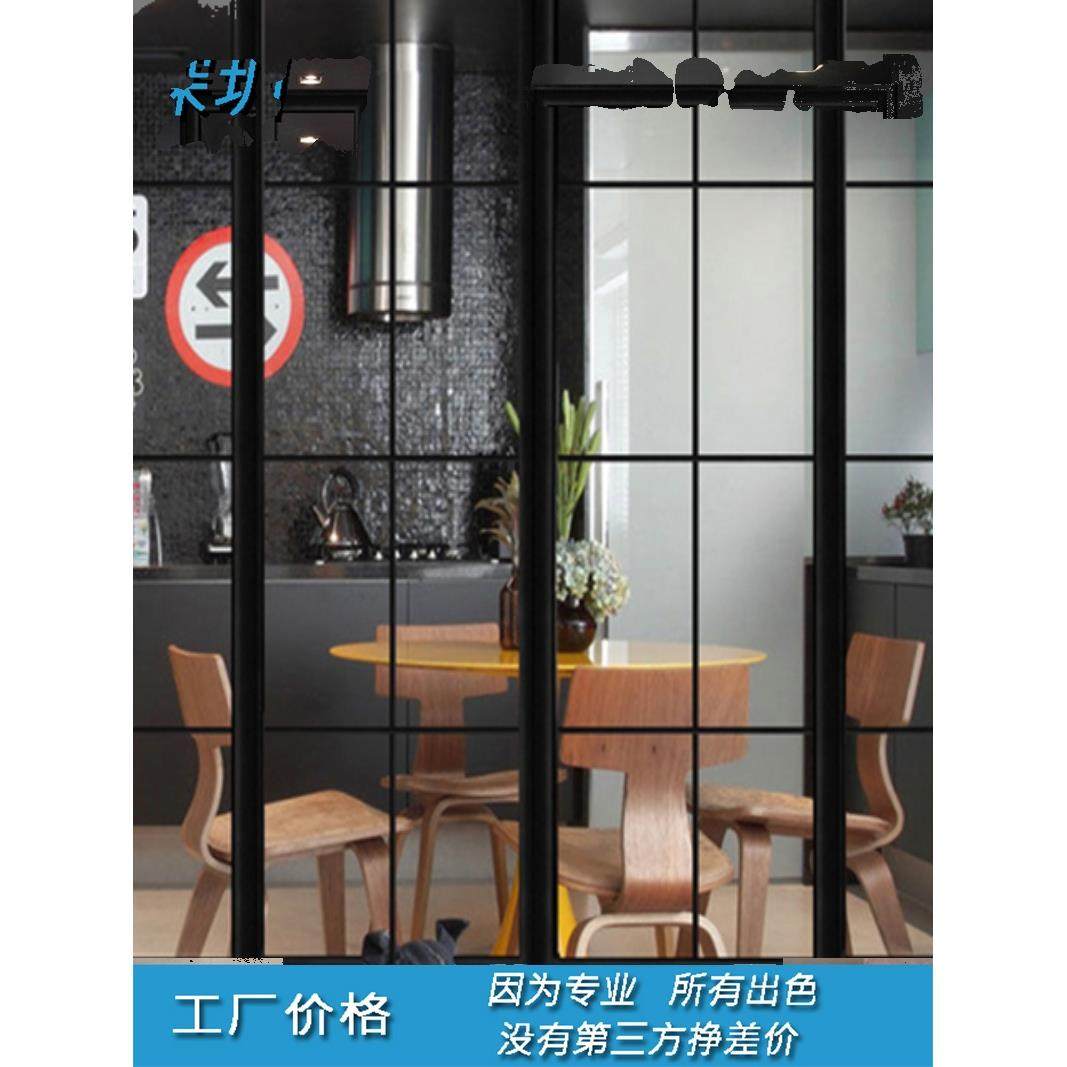 深圳定做阳台厨房门推拉门客厅隔断移门钛镁铝合金双层钢化玻璃门