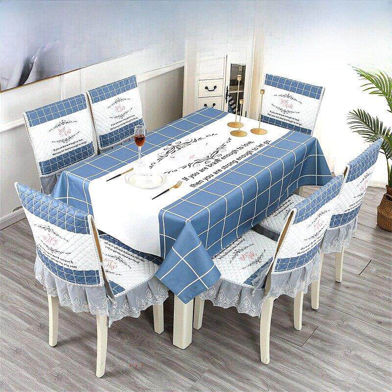 北欧餐桌布餐椅垫套装现代简约椅子套罩茶几布椅套椅垫套装桌椅套