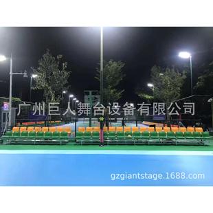深圳篮球场铝合金看台座椅3层活动带轮看台厂家