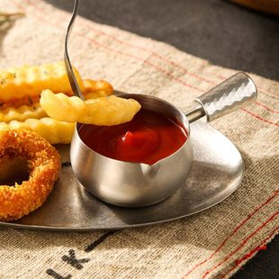 304不锈钢咖啡小奶盅杯牛奶壶大号萃取杯倒奶壶带浇汁蜂蜜加糖缸