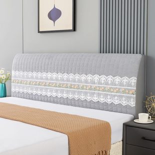 床头罩套网红弧形夹棉通用软包四季 全包床头套罩2023年新款 床头罩