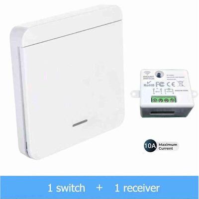 免布线433遥控开关双控无线遥控开关 开灯神器 智能开关 通断器