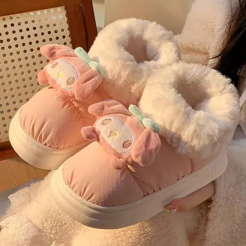 包跟棉拖鞋女冬季防水居家厚底加绒卡通可爱室内家居家用保暖棉鞋,居家布艺,居家棉拖/棉鞋,淘宝优惠券,粉丝福利购,淘宝优惠卷