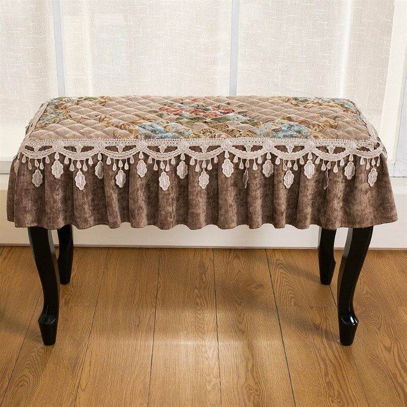 欧式化妆凳钢琴凳坐垫布艺套罩方凳换鞋凳座套定制防滑垫奢华