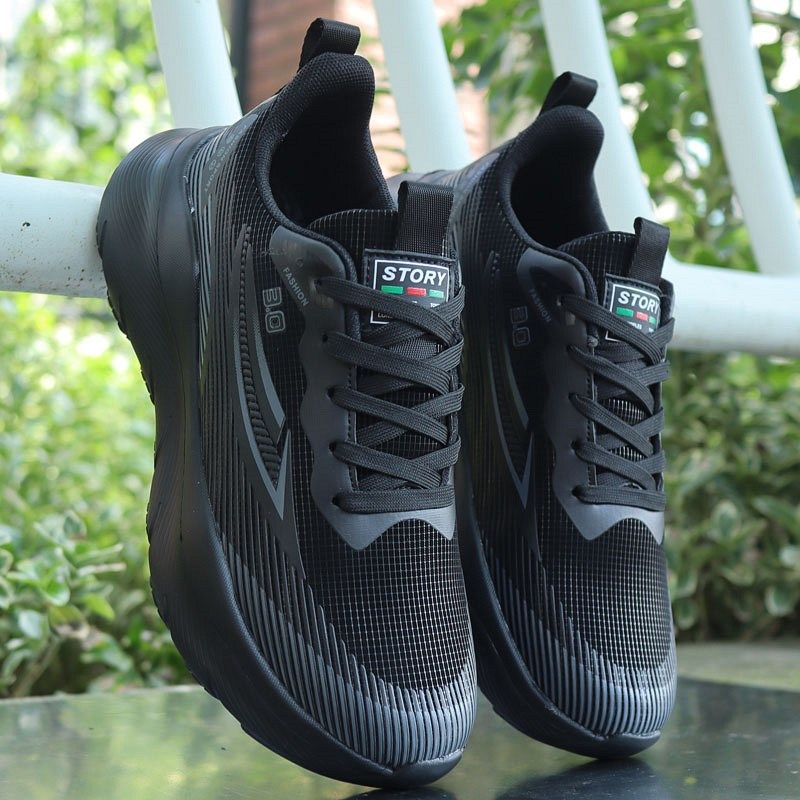 大码4647码男鞋跑步鞋皮面防水超轻跑鞋男款防臭秋冬减震运动鞋子