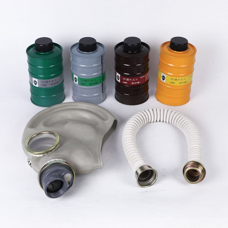 唐人防毒面具全面罩4号罐防氨气硫化氢TF1型全脸防护鬼脸滤毒罐