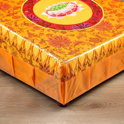 拜垫家用加厚实木绣莲花八卦礼佛跪垫磕头禅修拜凳蒲团打坐垫