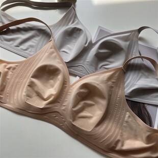 满分推荐!大胸显小薄款无钢圈防下垂文胸内衣亲肤透气收副乳胸罩