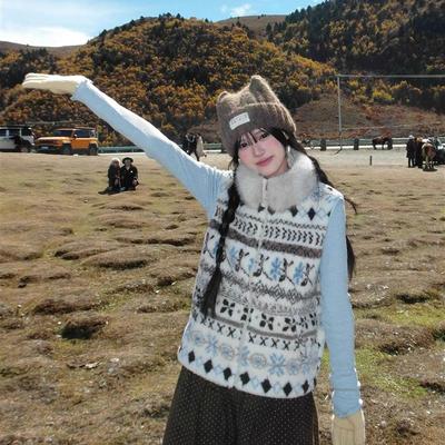 川西旅游穿搭女装秋冬费尔