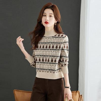 小个子短款毛衣女士半高领