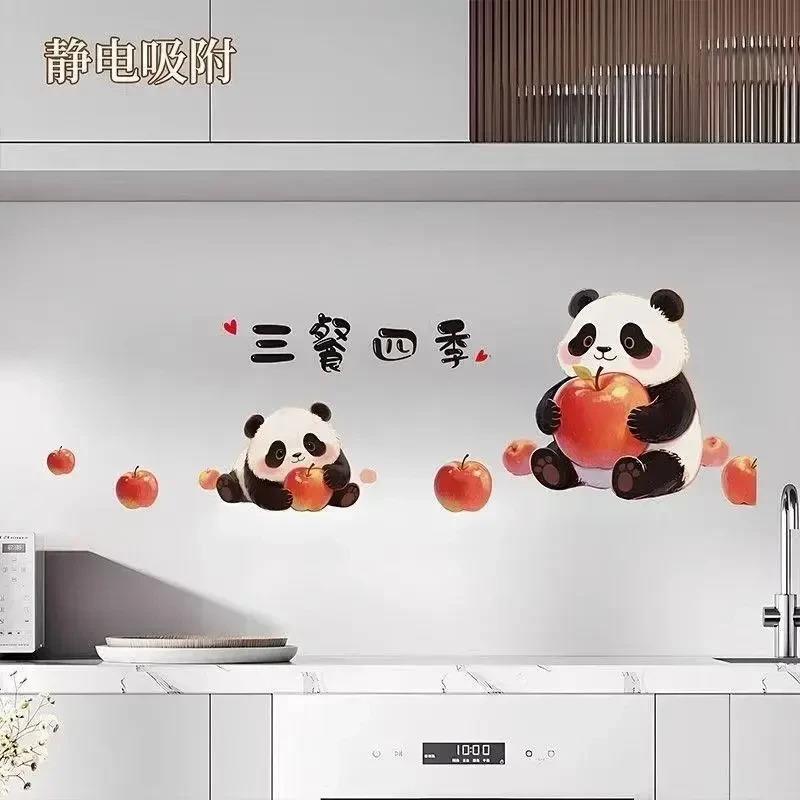 新款可爱熊猫米奇防油贴纸厨房静电贴灶台油烟机墙面装饰-G