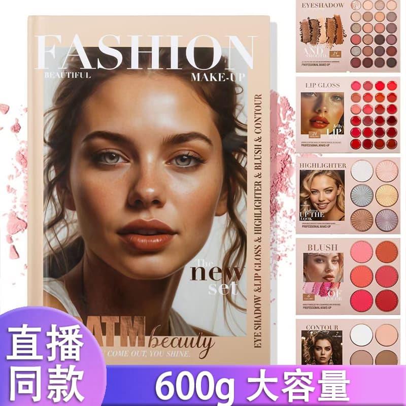 新款眼影67色彩妆书本立体高光腮红彩妆珠光一体哑光舞台化妆师d