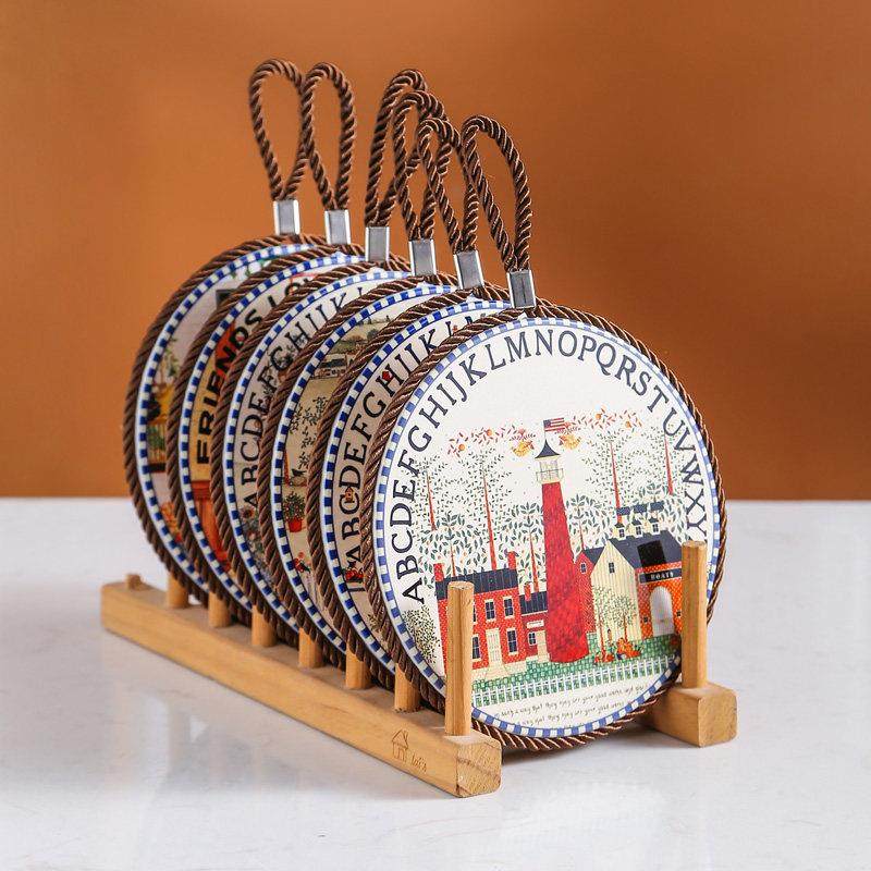 好看陶瓷隔热垫家用防烫软木垫防滑垫美式复古欧式杯垫餐垫餐桌垫,餐饮具,餐垫,淘宝优惠券,粉丝福利购,淘宝优惠卷