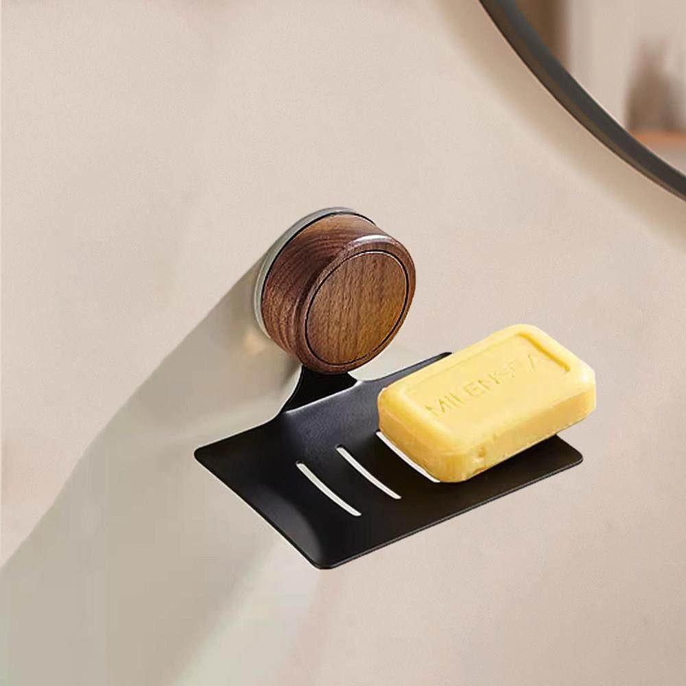 胡桃吸盘肥皂盒壁挂式无打孔排水管架浴室浴室水槽肥皂储存架,家庭/个人清洁工具,皂盒,淘宝优惠券,粉丝福利购,淘宝优惠卷