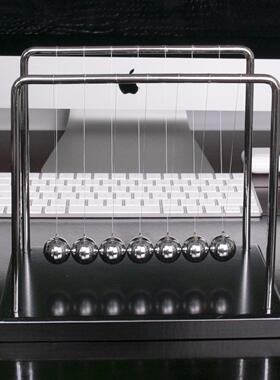 牛顿摆球器7球大号发疯摇摆撞珠桌面物理小摆件单摆波实验撞击球