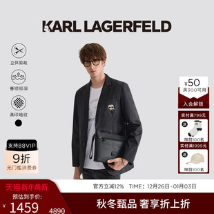 外套商务休闲男单西服卡尔 两粒单排扣西装 KARL LAGERFELD25秋新品