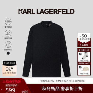 25春季 棉 新款 半高领设计师款 T恤男老佛爷 KARL 长袖 LAGERFELD