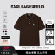 男轻奢上衣KARL POLO衫 商务休闲钉珠短袖 LAGERFELD卡尔 100%棉