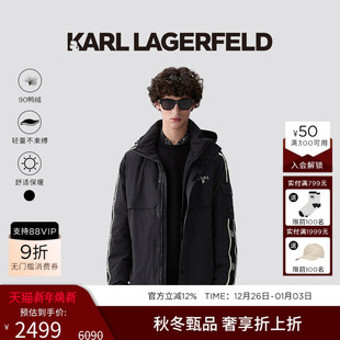 LAGERFELD户外 老佛爷男装 90%鸭绒 羽绒服25秋冬新款 短款 KARL