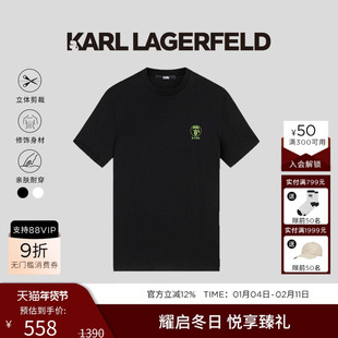 KARL LAGERFELD卡尔拉格斐【棉】商务休闲户外短袖T恤老佛爷