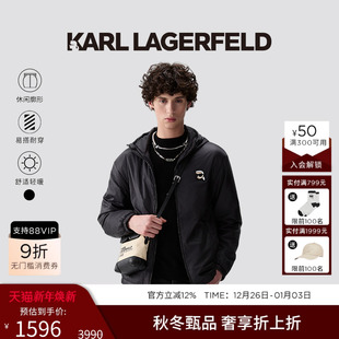 老佛爷男装 KARL 新款 25秋季 LAGERFELD卡尔拉格斐商务休闲棉衣短款