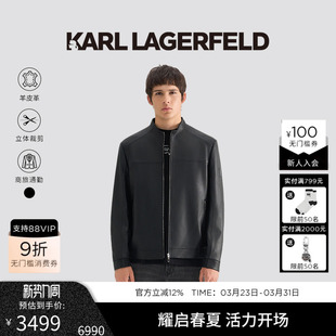 羊皮皮衣商务绅士男装 新款 夹克 LAGERFELD卡尔拉格斐2025秋季 KARL
