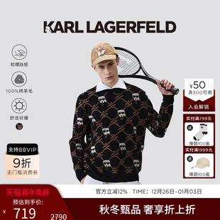套头衫 纯绵羊毛长袖 老佛爷 LAGERFELD卡尔拉格斐2024冬季 KARL