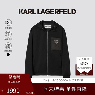 抽绳连帽夹克男士 新品 外套老佛爷卡尔拉格斐 LAGERFELD25秋季 KARL