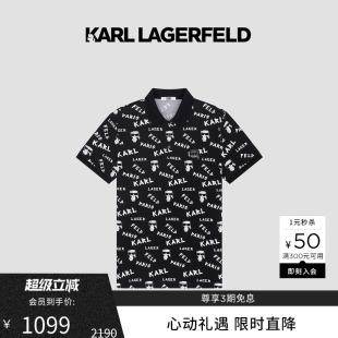 POLO衫 KARL 商务休闲纯棉短袖 LAGERFELD卡尔夏季 老佛爷潮男 新款