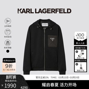 抽绳连帽夹克男士 新品 外套老佛爷卡尔拉格斐 LAGERFELD25秋季 KARL