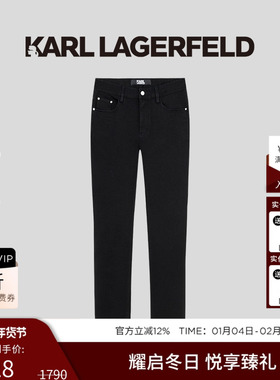 KARL LAGERFELD经典时尚黑色【棉】休闲裤男士老佛爷卡尔拉格斐