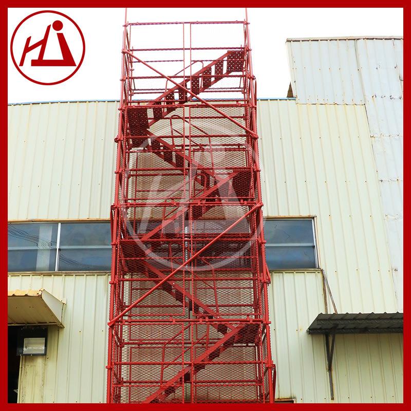 广东建宇脚手架厂家铁路桥梁工地安全爬梯750标准型香蕉式立杆