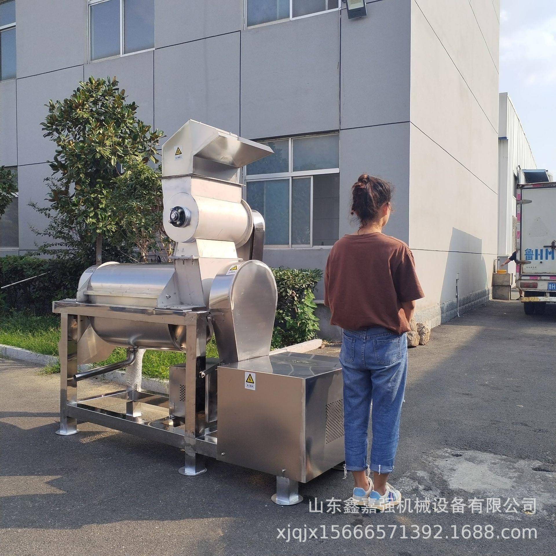 商用蓝莓果汁机胡萝卜番茄金桔大型螺旋榨汁机果蔬原汁加工设备