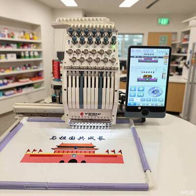 1201CT叶氏2026新款家用PRO马头机电脑绣花机单头12针工业刺绣机