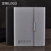 B5笔记本子活页本可拆卸带环加厚商务皮面高档记事本精致简约大学生本子公司礼品礼盒装 定做定制可印logo