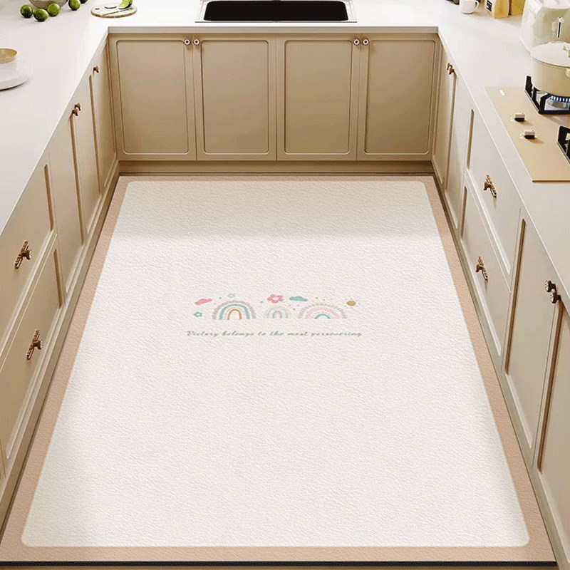 厨房专用全铺地垫可擦免洗PVC皮革脚垫防滑防油污大面积整铺地毯