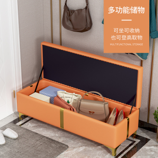 凳家用门口可坐柜服装 多功能换鞋 店试衣间储物沙发床尾长条收纳凳