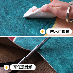 门口脚垫防滑防水厨房垫可裁剪家用门厅垫 可擦洗PVC入户地垫美式
