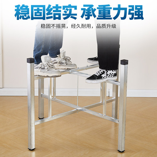 简易大圆桌架可折叠桌腿支架桌脚餐桌架子折叠桌腿桌架加厚桌脚架