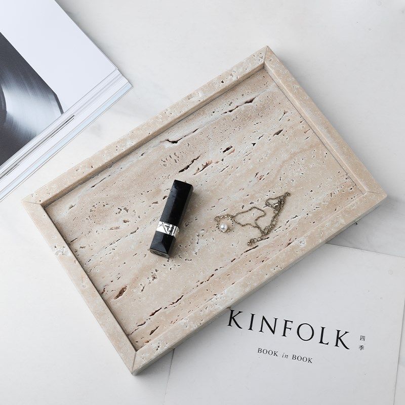 侘寂风黄洞石装饰托盘果盘收纳盘家居置物盘 桌面中古摆件高级感,家居饰品,果盘/果篓,淘宝优惠券,粉丝福利购,淘宝优惠卷